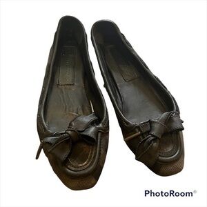 Burberry plaid flat shoes